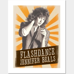 Vintage Aesthetic Jennifer Beals // flashdance Posters and Art